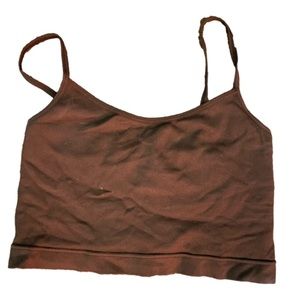 Garage brown spaghetti-strap tank top, size s